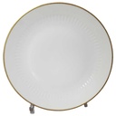 [45817523] Kuchenteller Dessertteller Goldrand 19,7 cm Zeh Scherzer Rillenrelief 1750 gebraucht - gut Bild 2