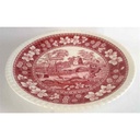 [4581896] Untertasse für Suppe 17,9 cm Spode Copeland Pink Tower Rot gebraucht - gut Bild 3