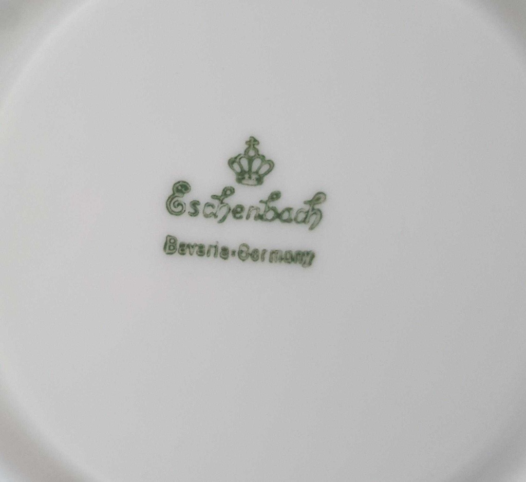 [4581989] Untertasse Goldrand 14,7 cm Eschenbach Alte Formen mit blau gebraucht - sehr gut Bild 3