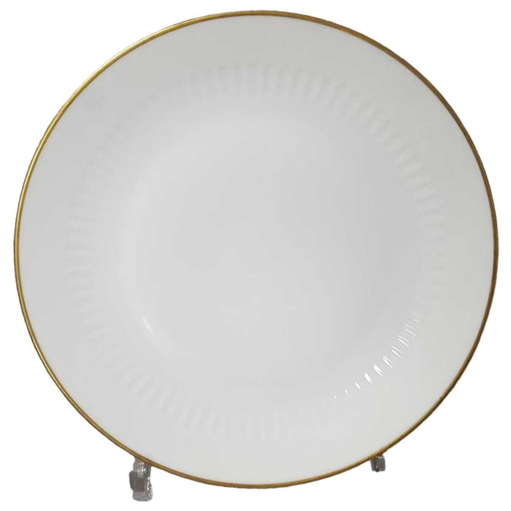 [98132] Kuchenteller Dessertteller Goldrand 19,7 cm Zeh Scherzer Rillenrelief 1689 Bild 2