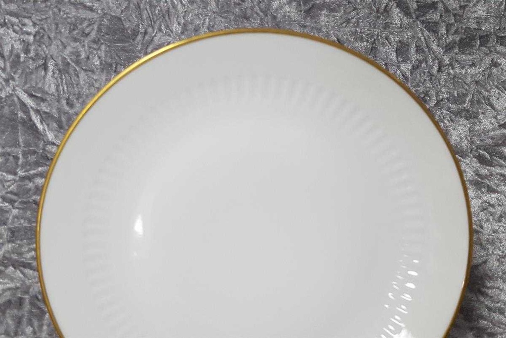 [98132] Kuchenteller Dessertteller Goldrand 19,7 cm Zeh Scherzer Rillenrelief 1689 Bild 4
