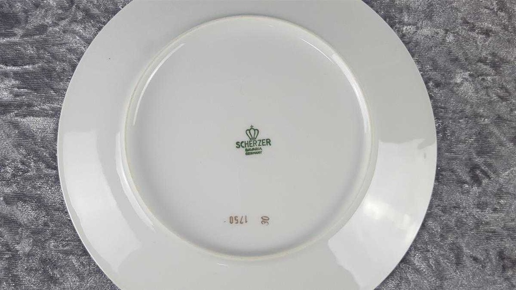 [98132] Kuchenteller Dessertteller Goldrand 19,7 cm Zeh Scherzer Rillenrelief 1689 Bild 5