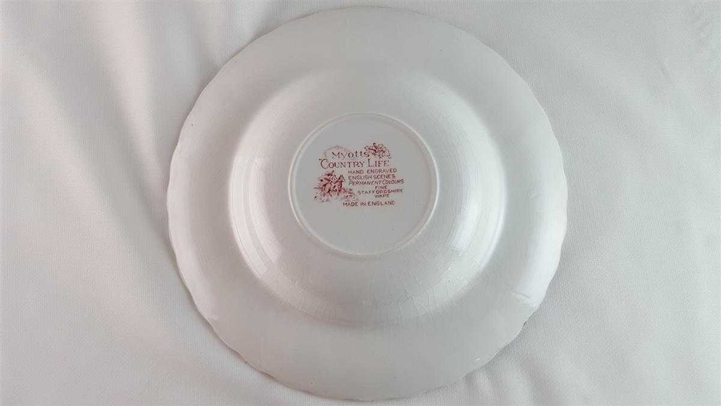 [98180] Suppenteller 22,6 cm Myott Country Life Rot gebraucht - gut Bild 4
