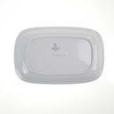 [98290] Servierplatte Speiseplatte groß 31,5x20,5 cm Winterling Röslau Relief brauner Rand gebraucht - gut Bild 4