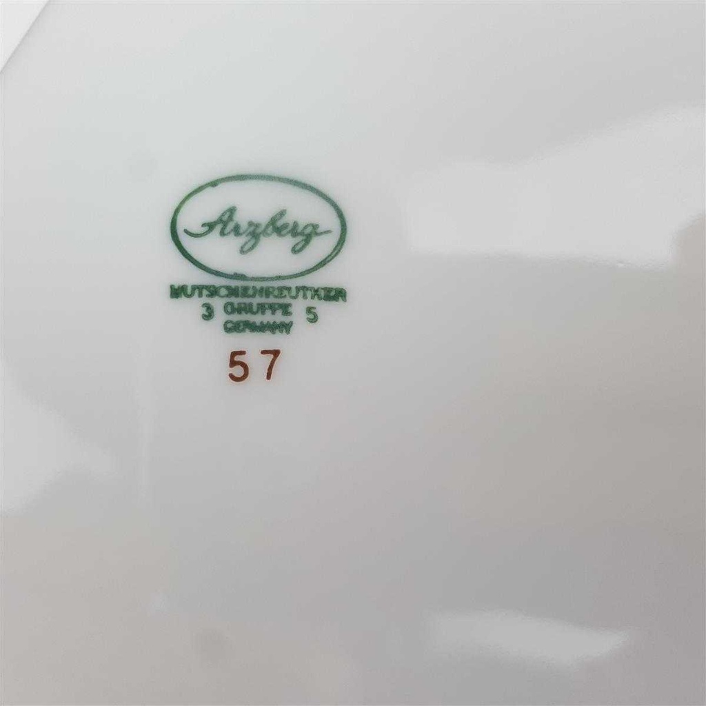 [98389] Speiseteller 23,5 cm Arzberg Donau Dekor grüne Kreise gebraucht - akzeptabel Bild 5
