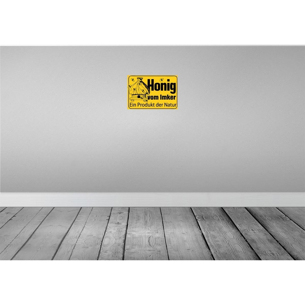 [LA-111634-2030] Blechschild 20x30 cm honig vom Imker Naturprodukt Hofladen Marktstand Laden Bild 2