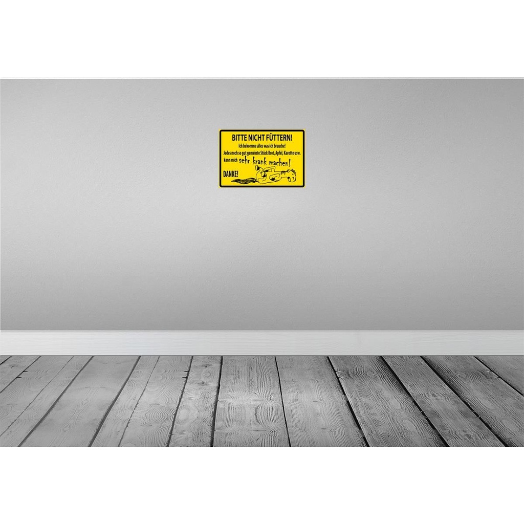 [LA-111663-H] Holzschild 20x30 cm Bitte nicht füttern Pferd Warnschild Hinweisschild Bild 2