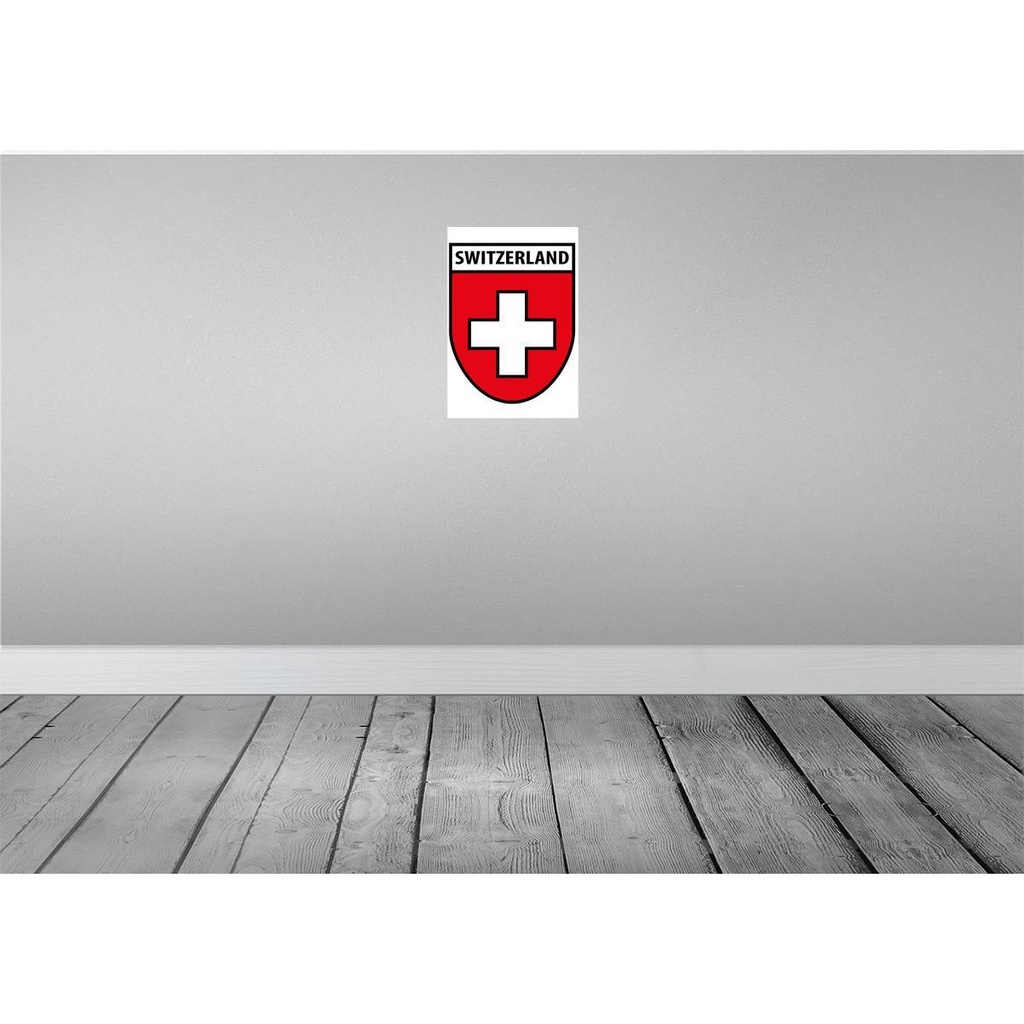 [LA-111668-2030] Blechschild 30x20 cm Switzerland Schweiz Wappen Flagge Abenteuer Reisen Urlaub Fahne Bild 2