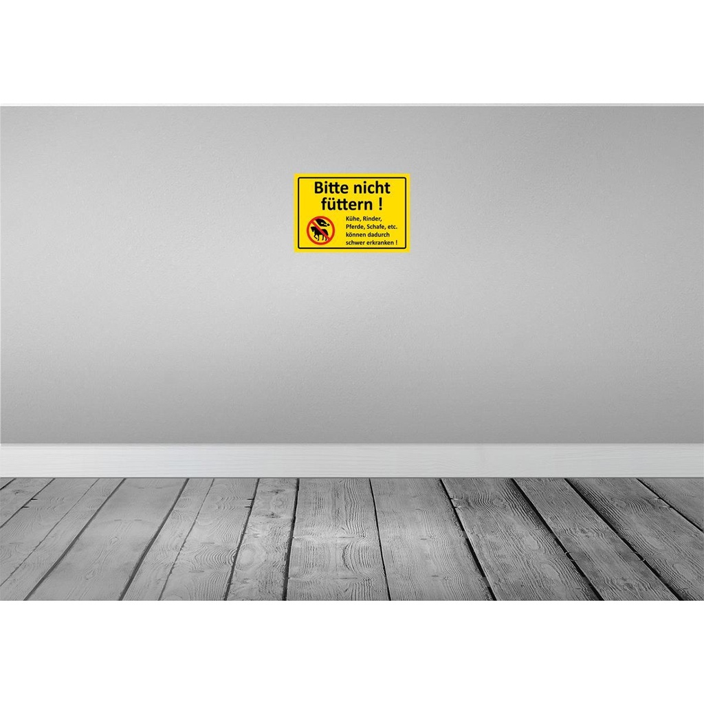 [LA-111681-H] Holzschild 20x30 cm Bitte nicht füttern Warnschild Hinweisschild Bild 2