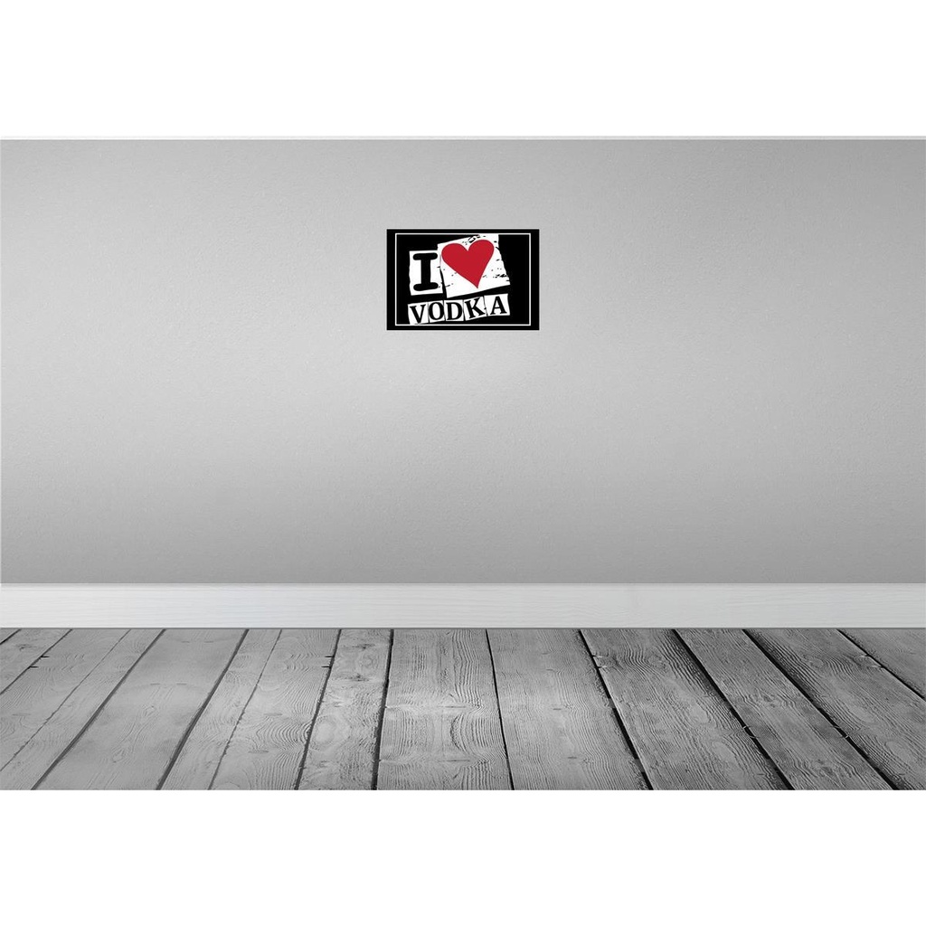 [LA-111685-2030] Blechschild 20x30 cm Alkohol I love Vodka Herz Essen Trinken Bar Club Bild 2