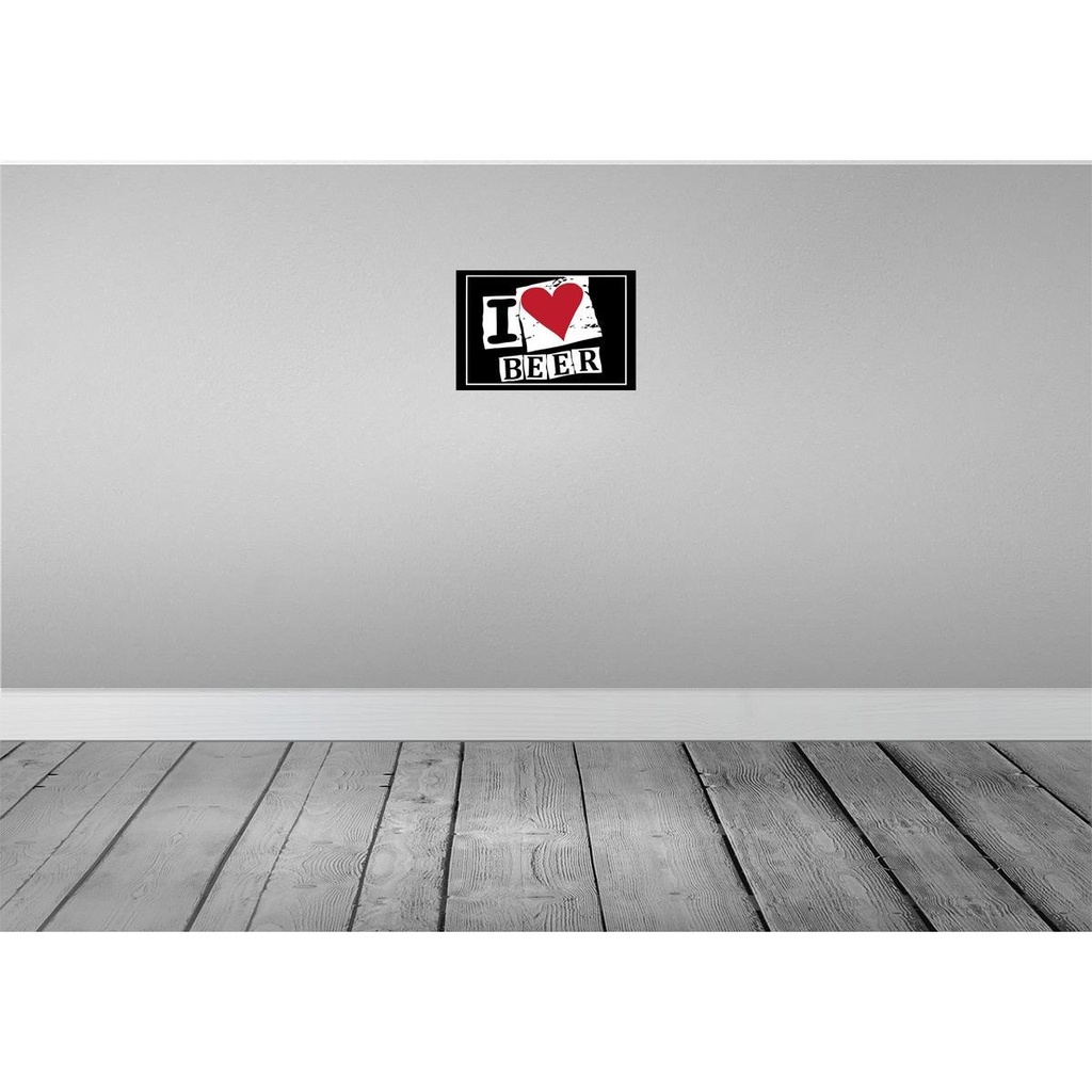 [LA-111686-2030] Blechschild 20x30 cm Alkohol I Love Beer Herz Essen Trinken Bar Club Bild 2