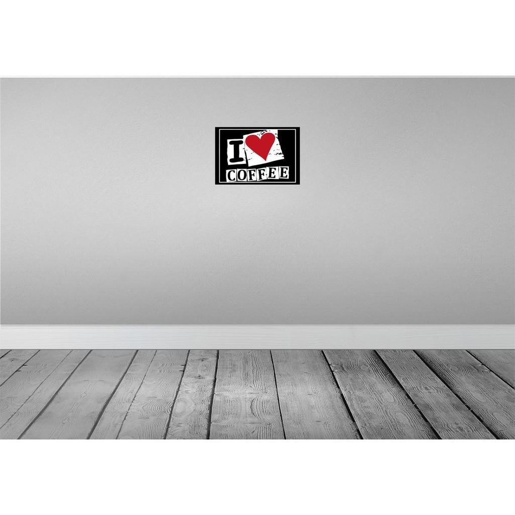 [LA-111688-2030] Blechschild 20x30 cm Kaffee I love Coffee Herz Essen Trinken Bild 2
