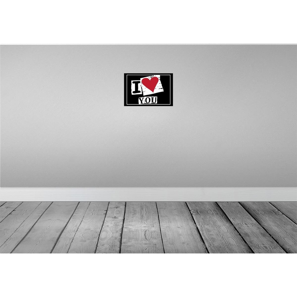 [LA-111689-2030] Blechschild 20x30 cm I Love You Herz Dekoration Bild 2