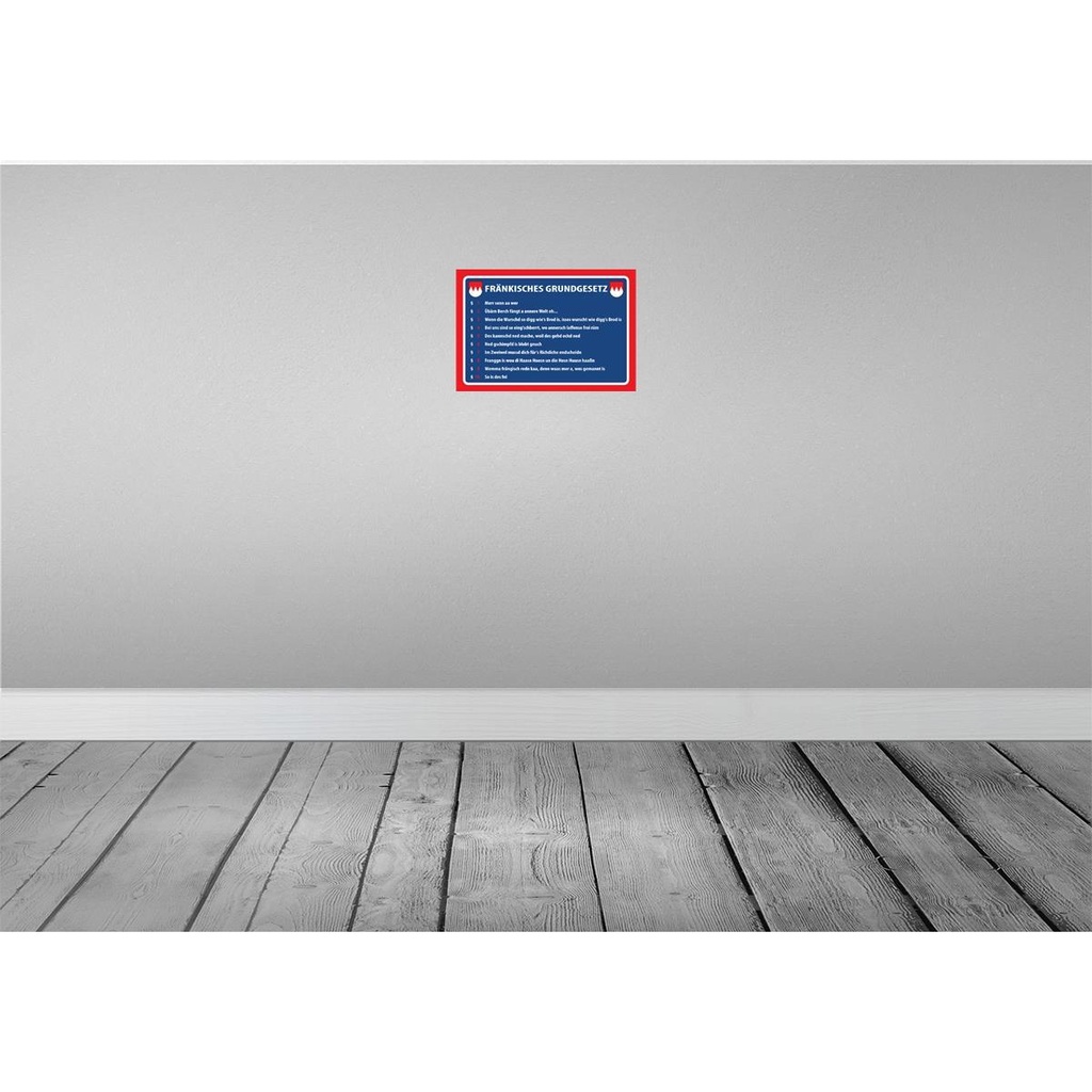 [LA-111692-2030] Blechschild 20x30 cm Fränkisches Grundgesetz Dekoration Bild 2