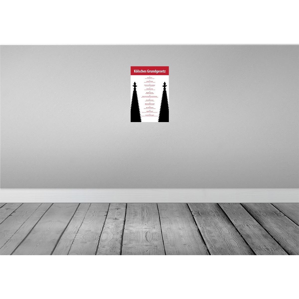 [LA-111695-H] Holzschild 30x20 cm Kölsches Grundgesetz Deutschland Bild 2