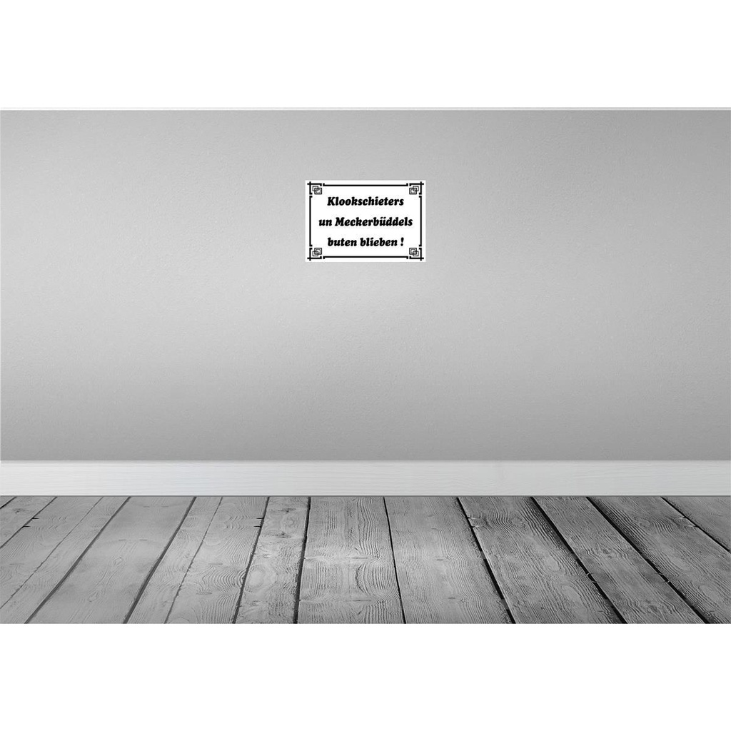 [LA-111711-2030] Blechschild 20x30 cm Klookschieters Meckerbüddels Dekoration Spruch Zitat Bild 2