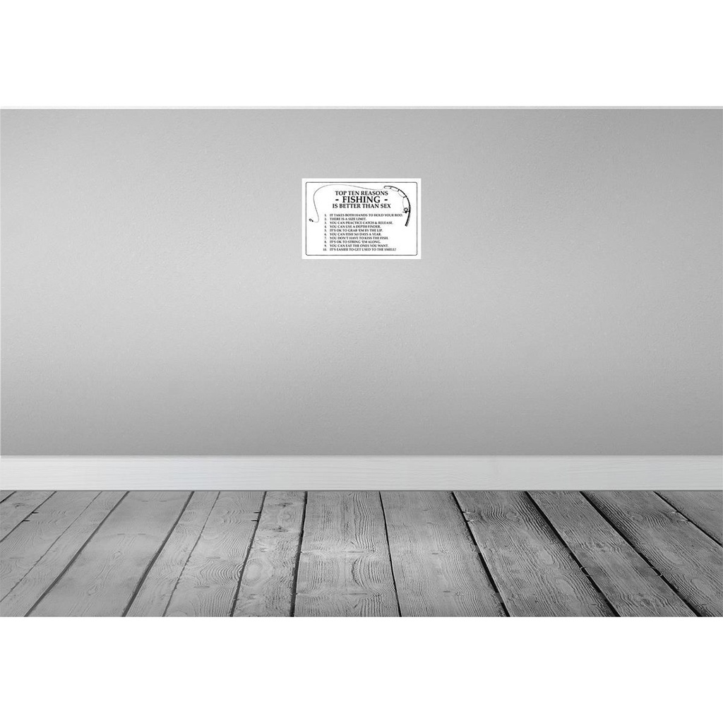 [LA-111716-2030] Blechschild 20x30 cm Angeln Top 10 reasons Fishing is better Bild 2