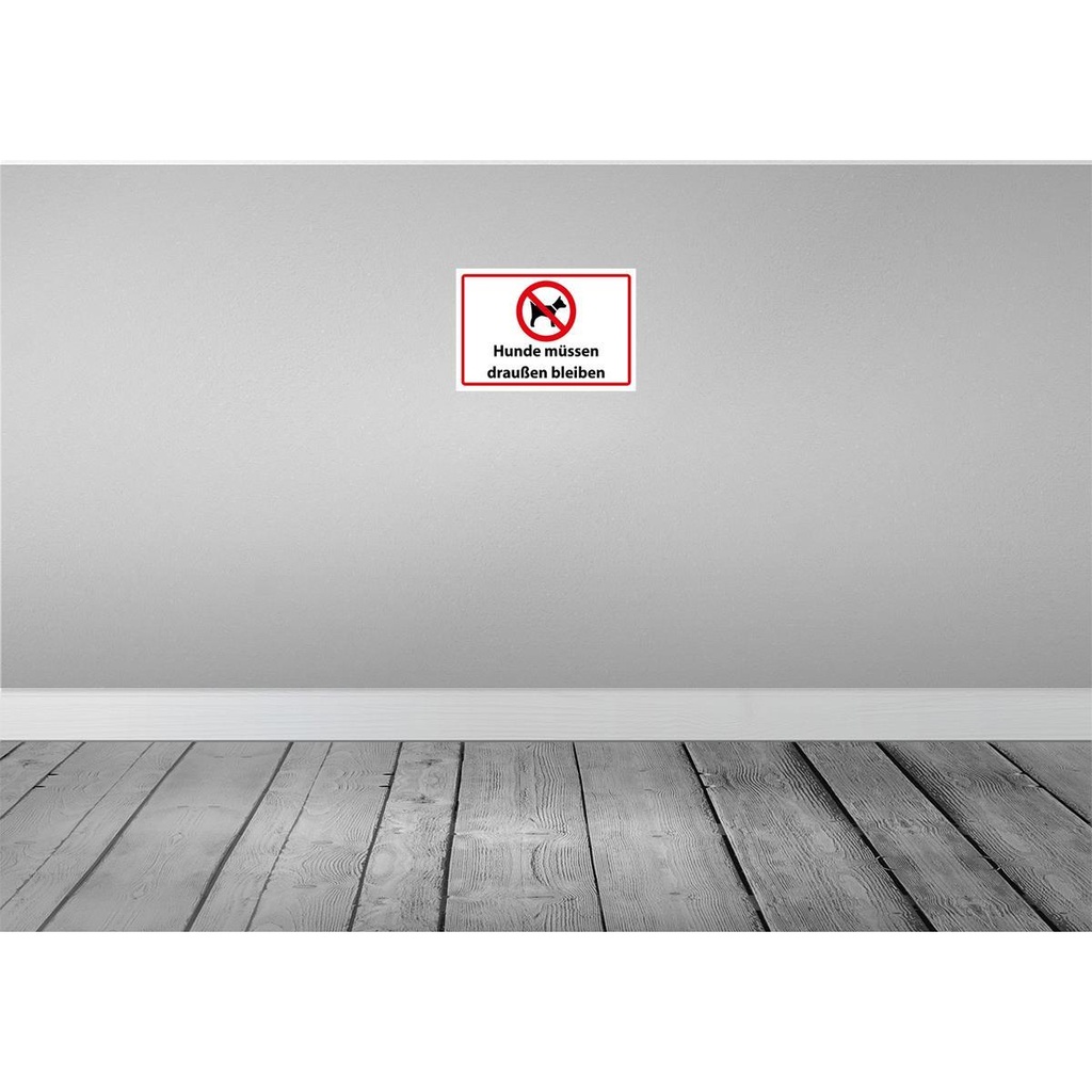 [LA-111725-2030] Blechschild 20x30 cm Hunde müssen draußen bleiben Tier Haustier Hund Bild 2