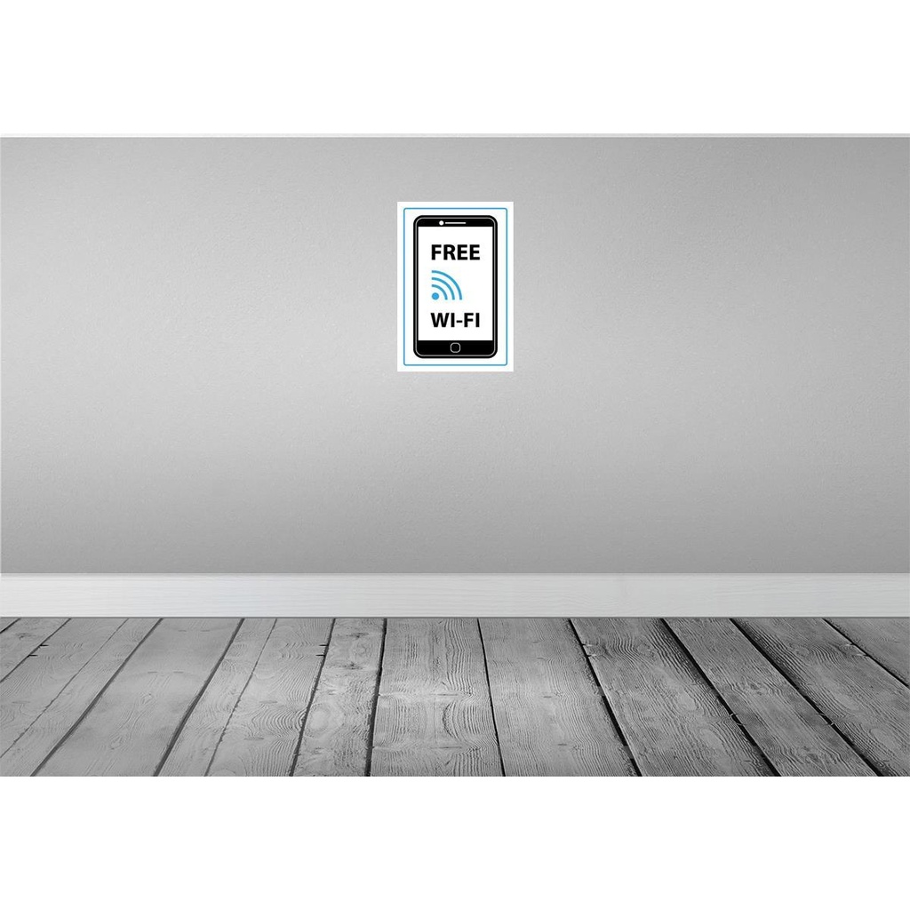 [LA-111731-H] Holzschild 30x20 cm Free WI-FI Handy Warnschild Hinweisschild Bild 2