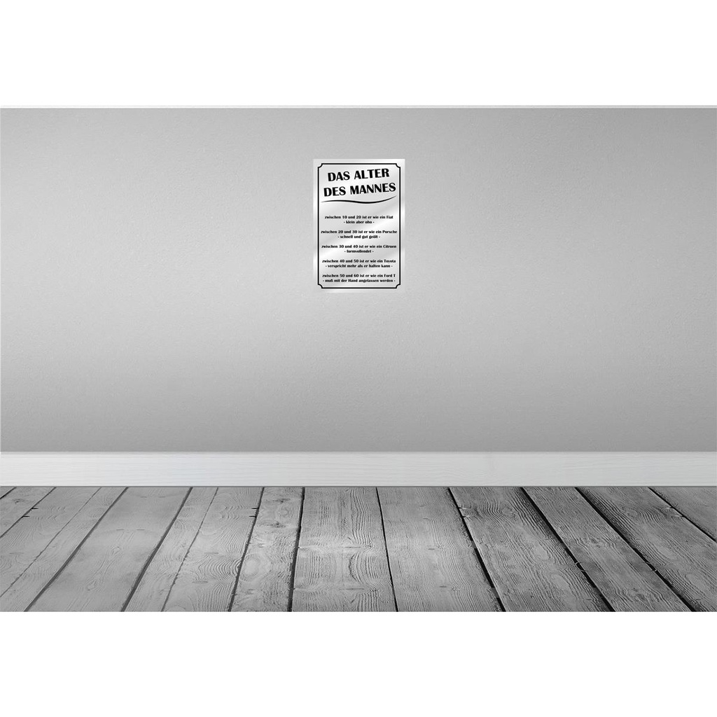 [LA-111760-H] Holzschild 30x20 cm das Alter des Mannes Dekoration Bild 2