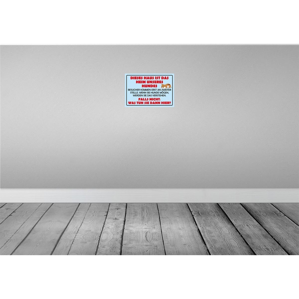 [LA-111781-H] Holzschild 20x30 cm Dieses Haus ist Heim unseres Hundes Tier Haustier Bild 2