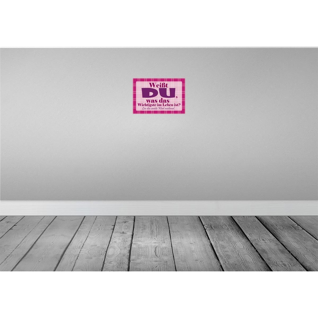 [LA-111793-2030] Blechschild 20x30 cm Wichtigste bist DU Dekoration Spruch Zitat Bild 2