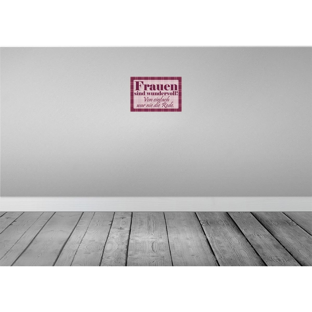 [LA-111799-2030] Blechschild 20x30 cm Frauen sind wundervoll Männer Spruch Zitat Bild 2