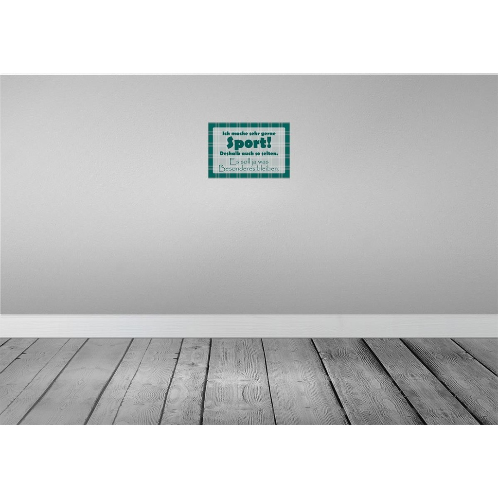 [LA-111800-H] Holzschild 20x30 cm Ich mache gerne Sport Hobby Bild 2