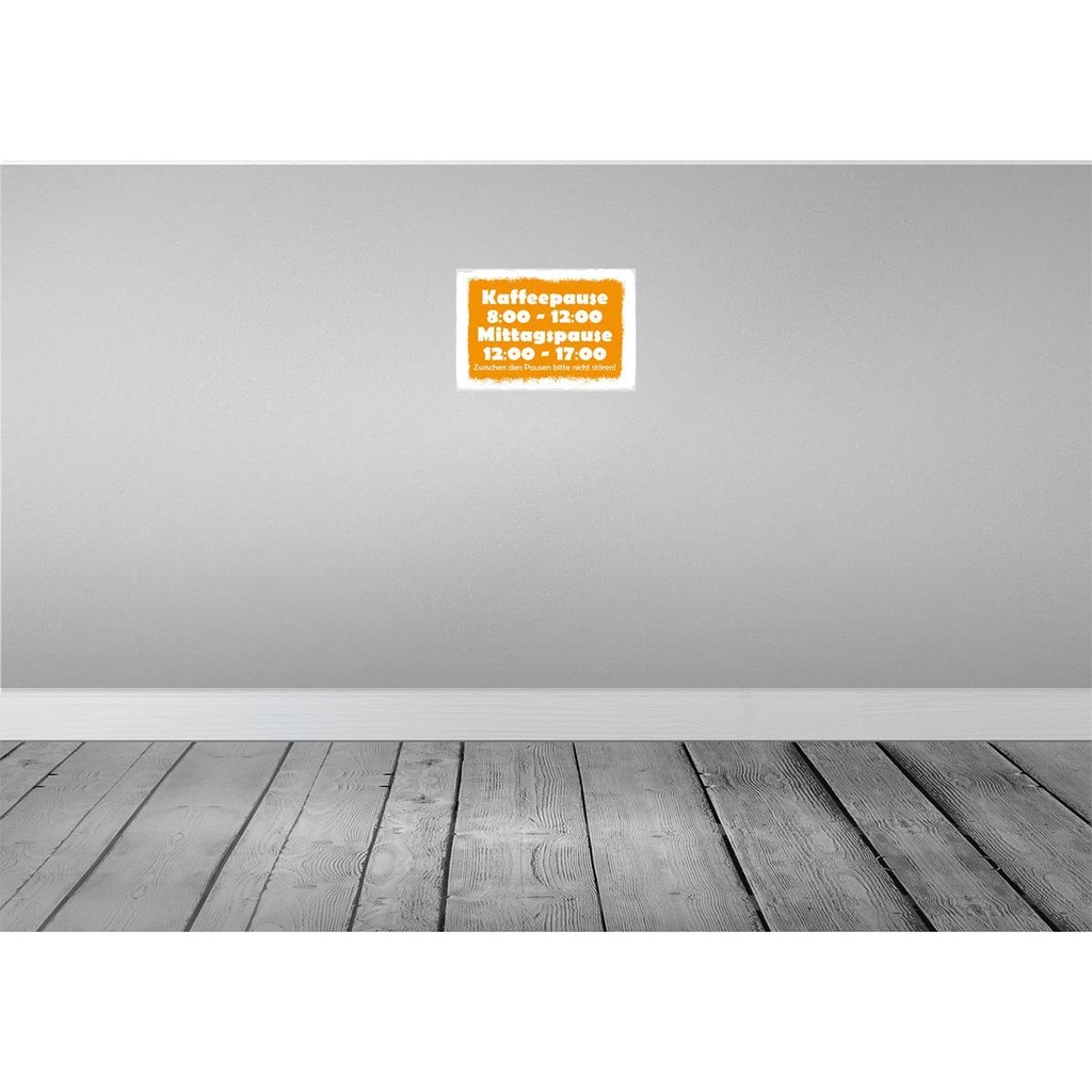 [LA-111803-2030] Blechschild 20x30 cm Pausenregelung Warnschild Hinweisschild Sicherheit Vorsicht Bild 2
