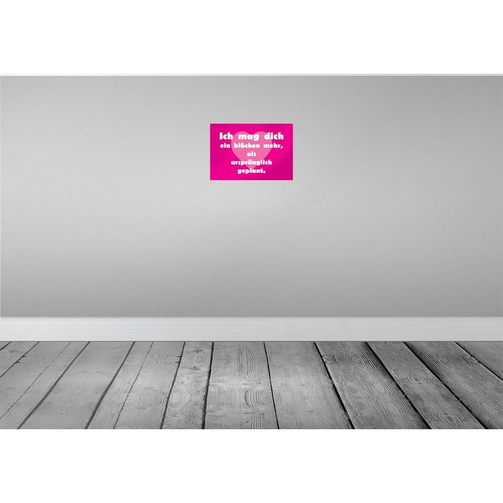 [LA-111812-H] Holzschild 20x30 cm Ich mag Dich Herz Dekoration Bild 2
