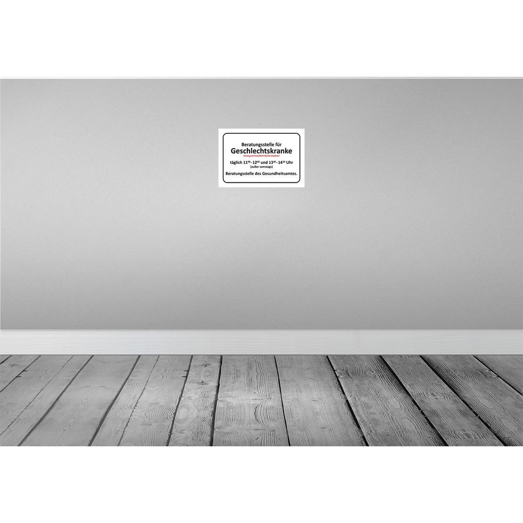 [LA-111815-H] Holzschild 20x30 cm Beratungsstelle Geschlechtskranke Bild 2