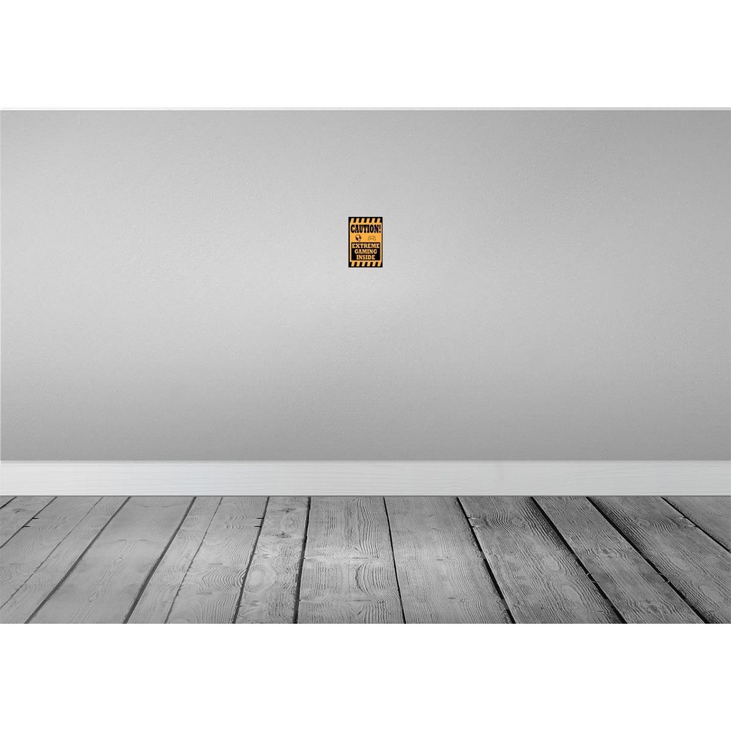 [LA-111816-1812] Blechschild 18x12 cm Coution extreme gaming inside Dekoration Bild 2