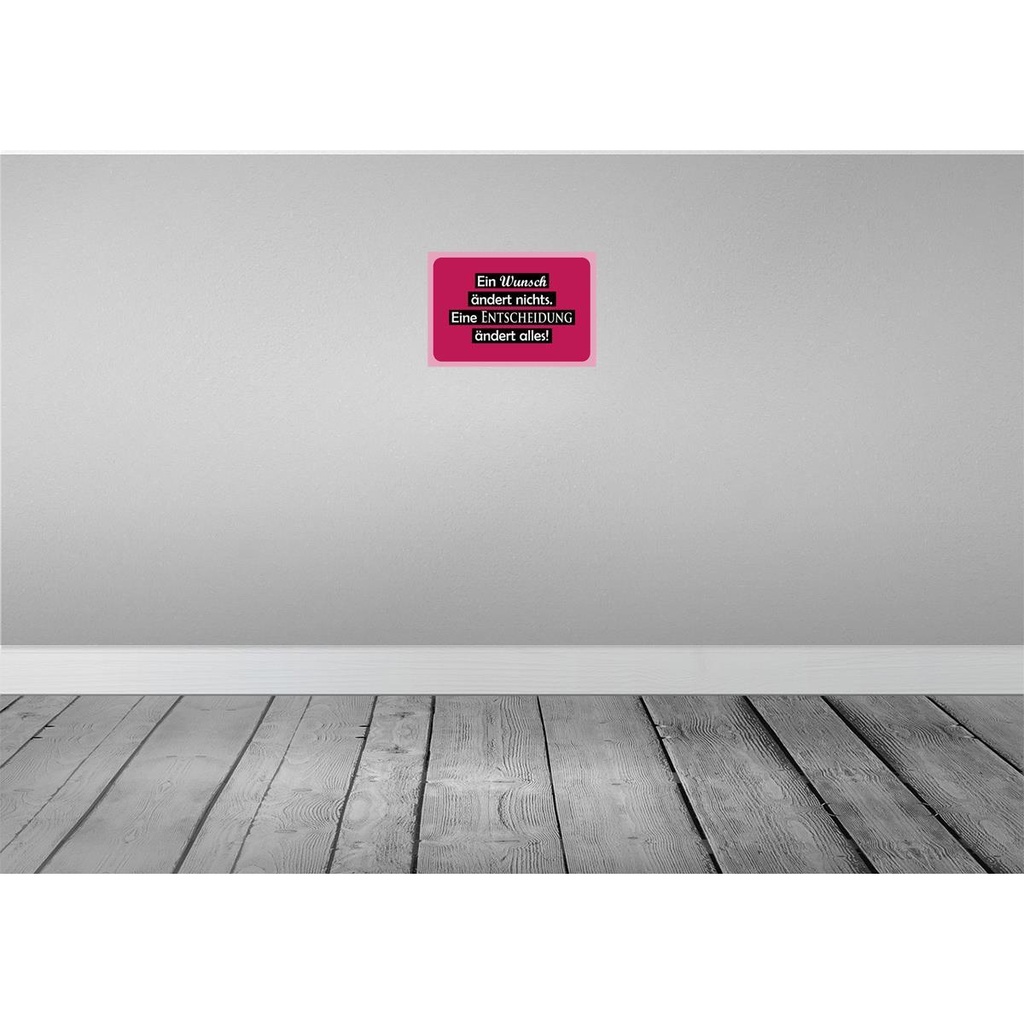 [LA-111821-2030] Blechschild 20x30 cm Ein Wunsch ändert nichts Spruch Zitat Bild 2