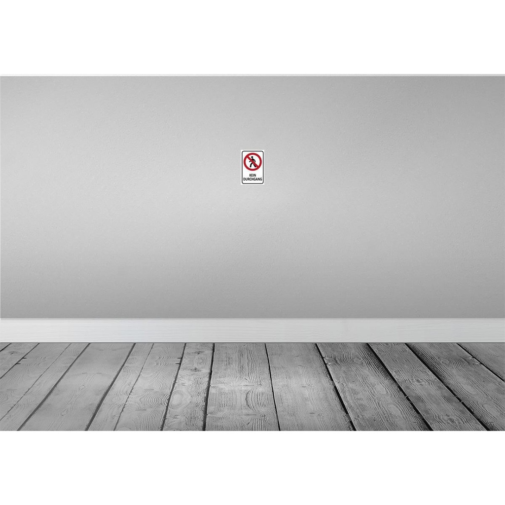 [LA-111833-1812] Blechschild 18x12 cm Kein Durchgang Straßenschild Warnschild Hinweisschild Sicherheit Vorsicht Bild 2