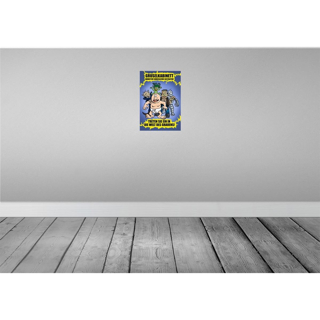 [LA-111843-H] Holzschild 30x20 cm Gruselkabinett Treten Sie ein Dekoration Bild 2