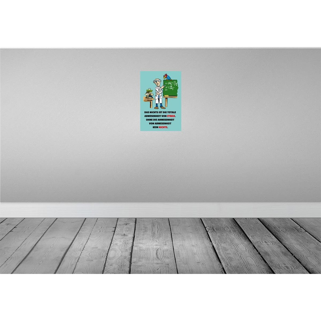 [LA-111873-H] Holzschild 30x20 cm Nichts ist Abwesenheit von Etwas Spruch Zitat Bild 2