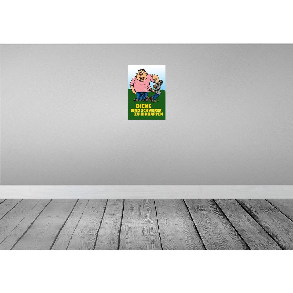 [LA-111874-2030] Blechschild 30x20 cm Dicke schwerer zu kidnappen Dekoration Spruch Zitat Bild 2