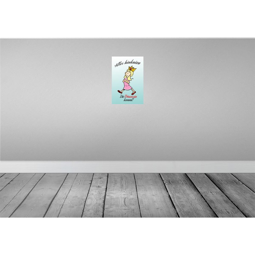 [LA-111892-H] Holzschild 30x20 cm Alles hinknien Prinzessin kommt Bild 2