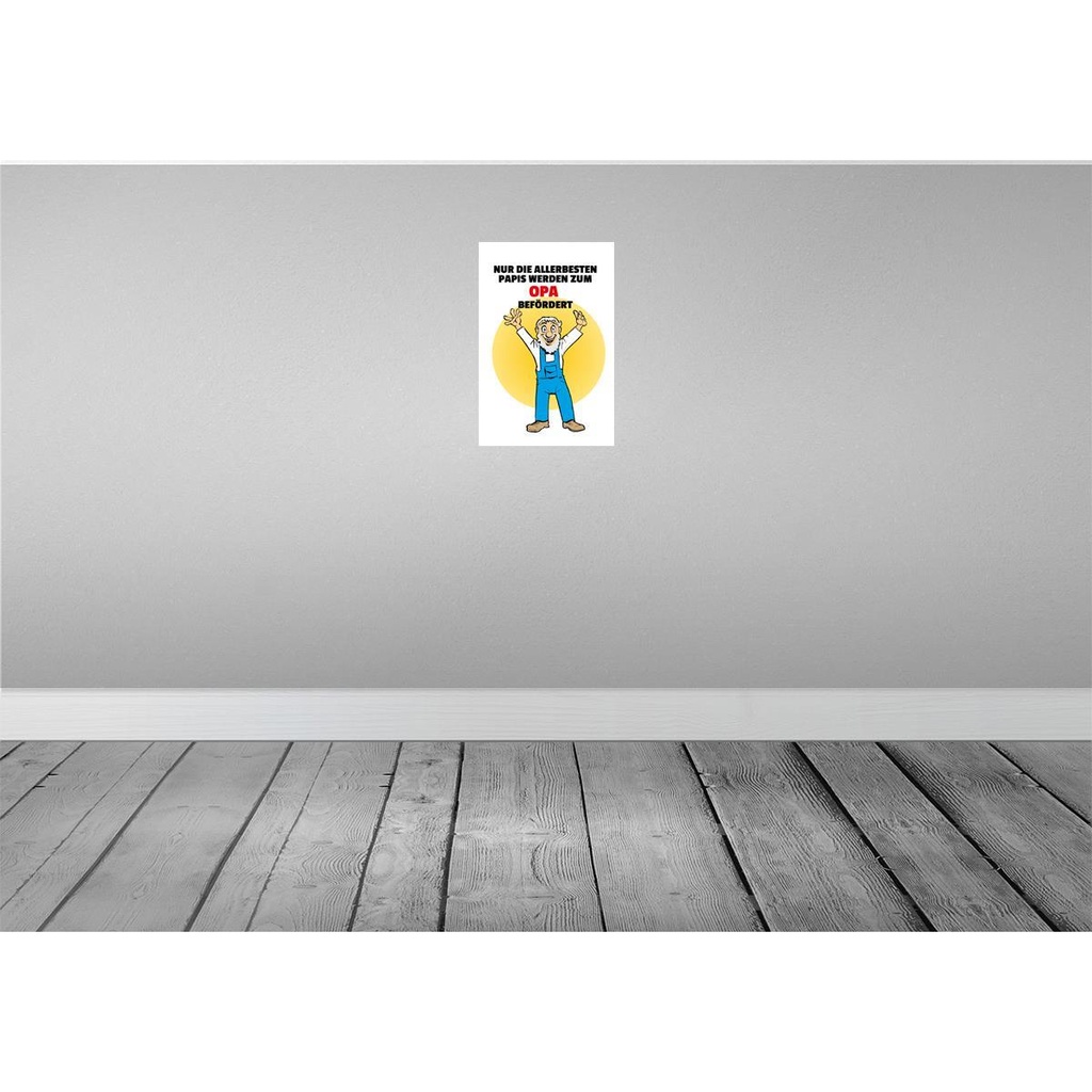 [LA-111897-2030] Blechschild 30x20 cm Papis werden zum Opa befördert Oma Spruch Zitat Bild 2