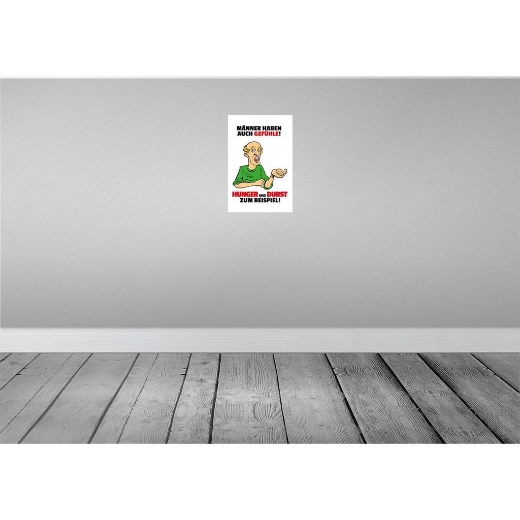 [LA-111902-2030] Blechschild 30x20 cm Männer haben auch Gefühle Frauen Spruch Zitat Bild 2