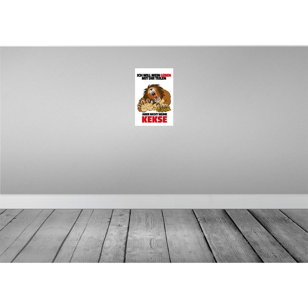 [LA-111906-H] Holzschild 30x20 cm Will Leben teilen nicht Kekse Dekoration Bild 2