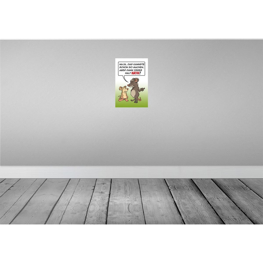 [LA-111918-2030] Blechschild 30x20 cm Kannste so machen ist halt Kacke Spruch Zitat Bild 2