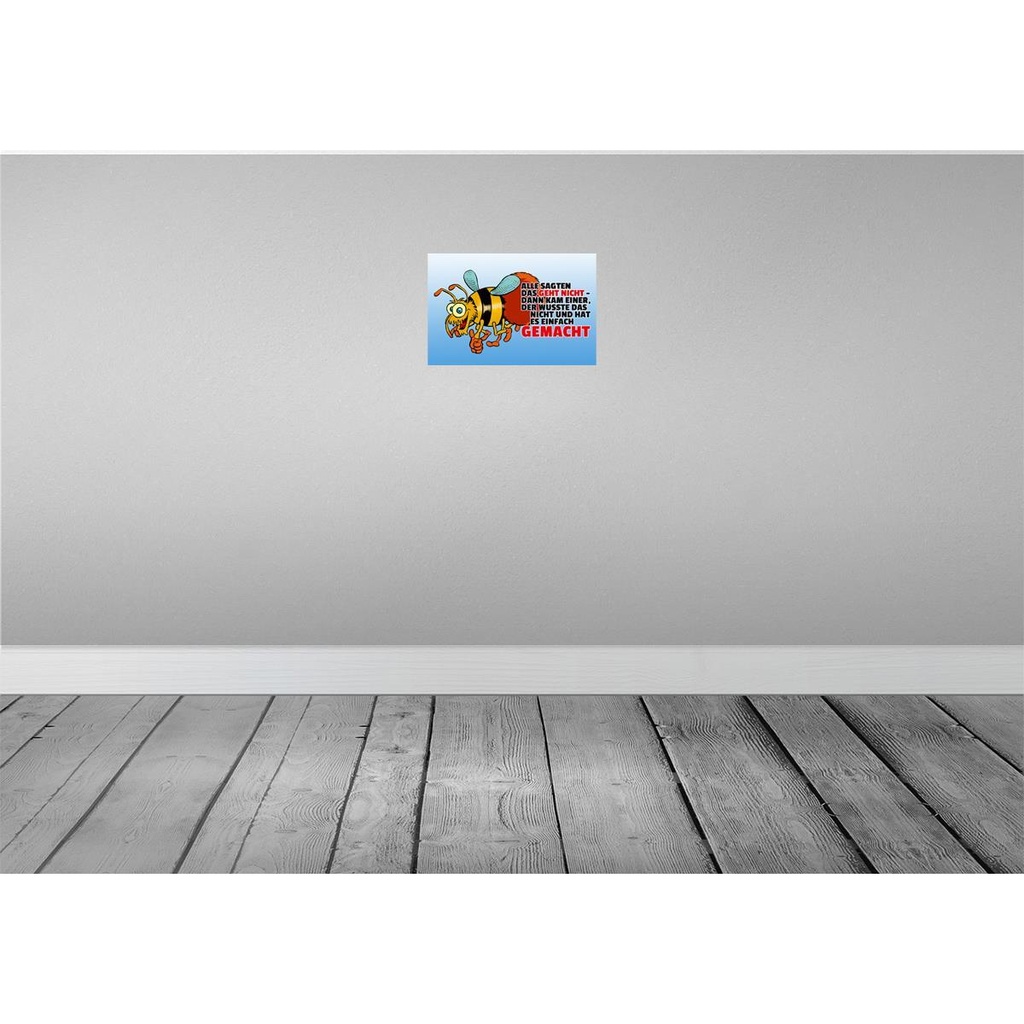 [LA-111957-H] Holzschild 20x30 cm Alle sagten das geht nicht Dekoration Bild 2
