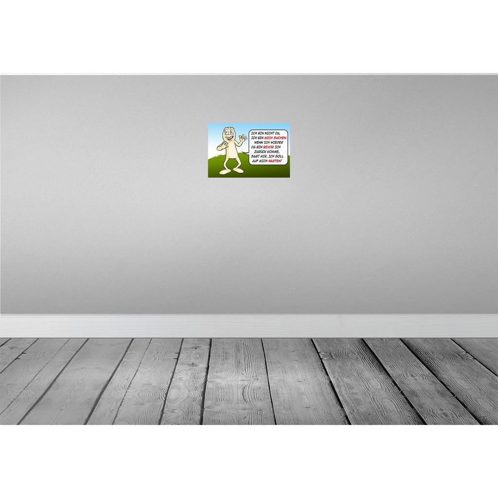 [LA-111958-H] Holzschild 20x30 cm Bin nicht da mich suchen Dekoration Bild 2
