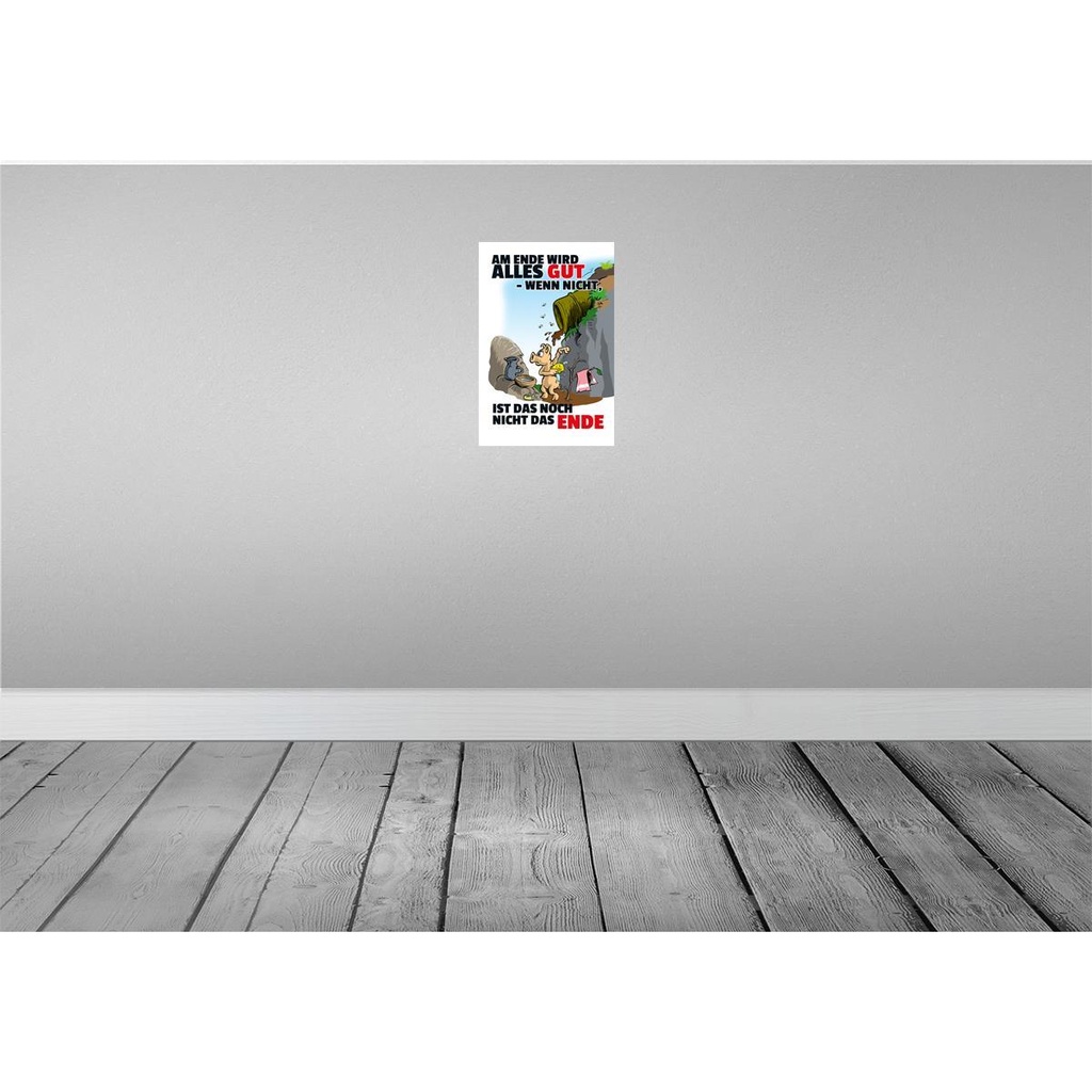 [LA-111961-H] Holzschild 30x20 cm Ende gut sonst nicht das Dekoration Bild 2