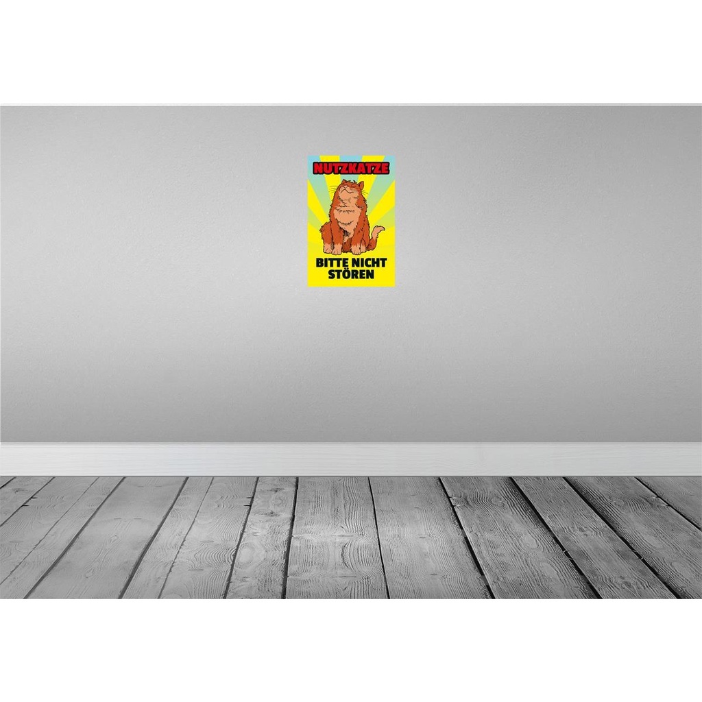 [LA-111974-H] Holzschild 30x20 cm Nutzkatze bitte nicht stören Warnschild Hinweisschild Bild 2