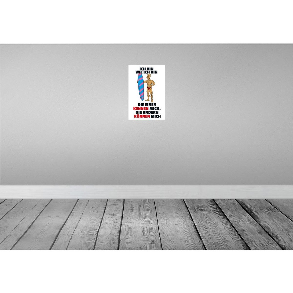 [LA-111982-2030] Blechschild 30x20 cm einen kennen mich anderen können Spruch Zitat Bild 2