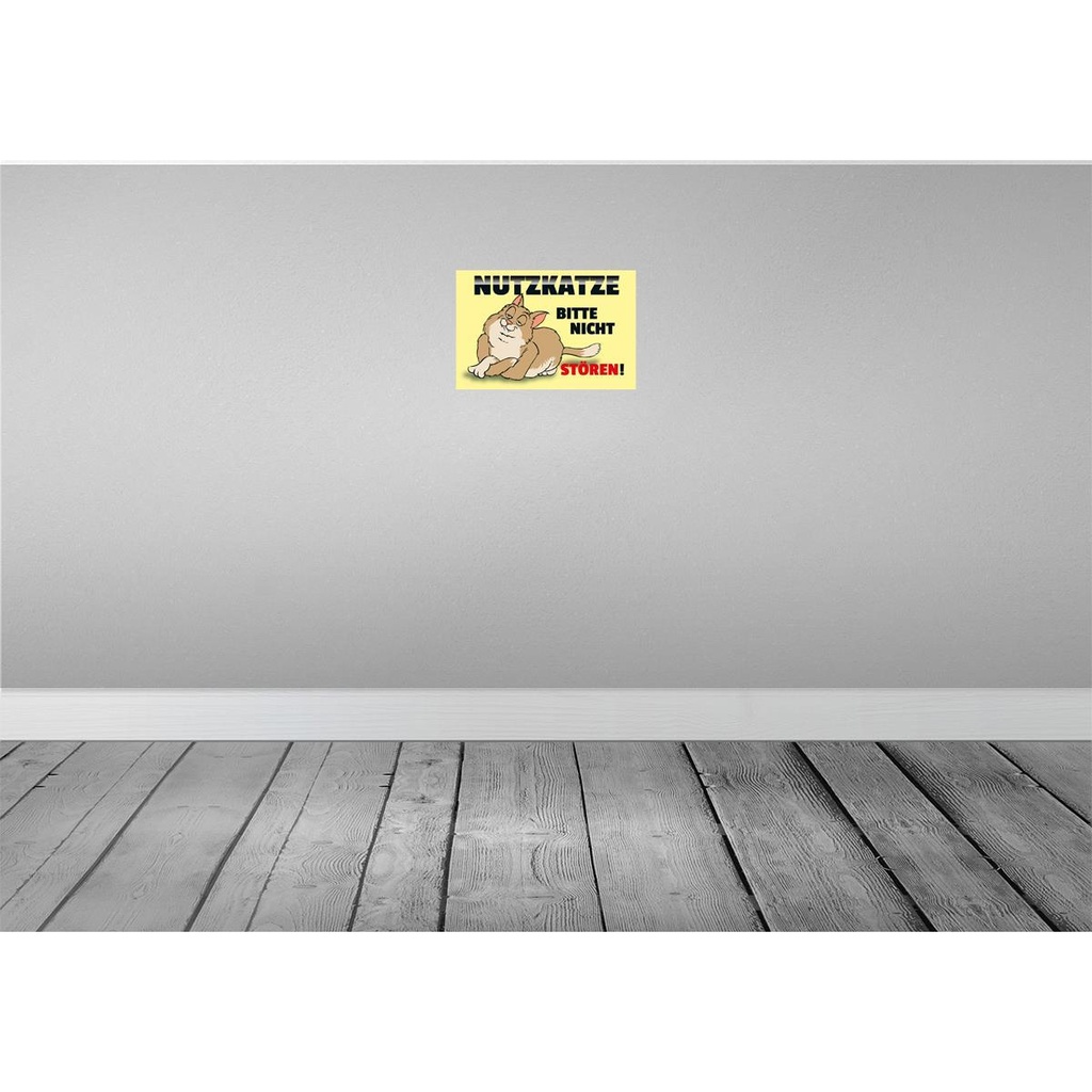 [LA-111986-2030] Blechschild 20x30 cm Nutzkatze bitte nicht stören Warnschild Hinweisschild Sicherheit Vorsicht Bild 2