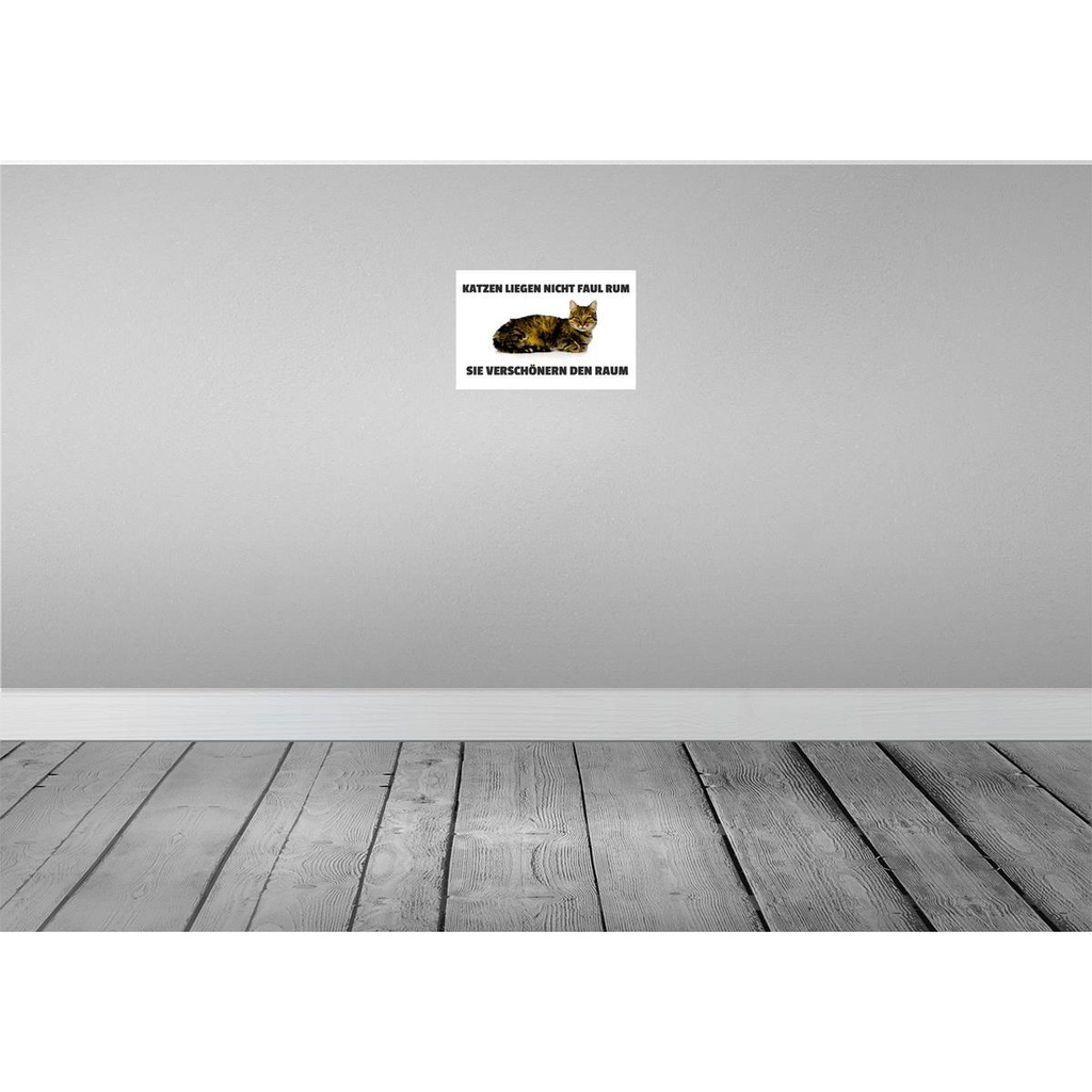 [LA-111993-2030] Blechschild 20x30 cm Katzen verschönern den Raum Tier Haustier Katze Bild 2