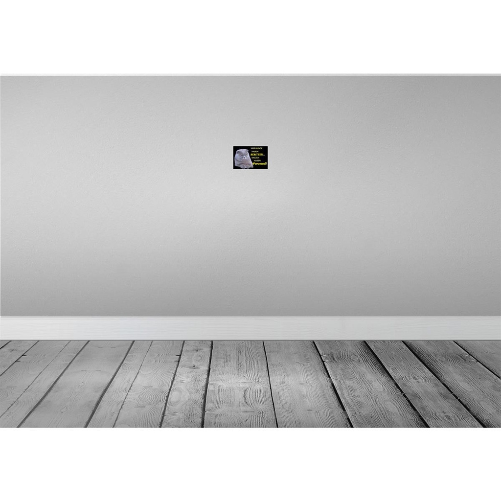 [LA-111997-1812] Blechschild 12x18 cm Hund hat Besitzer Katze Personal Tier Haustier Bild 2
